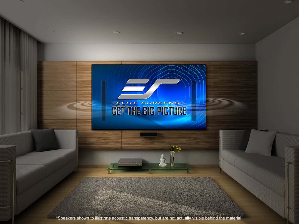 Elite Screens Aeon AcousticPro UHD AR120H2-AUHD 120-inch 16:9 Acoustically Transparent Edge Free Fixed Frame Projection Screen