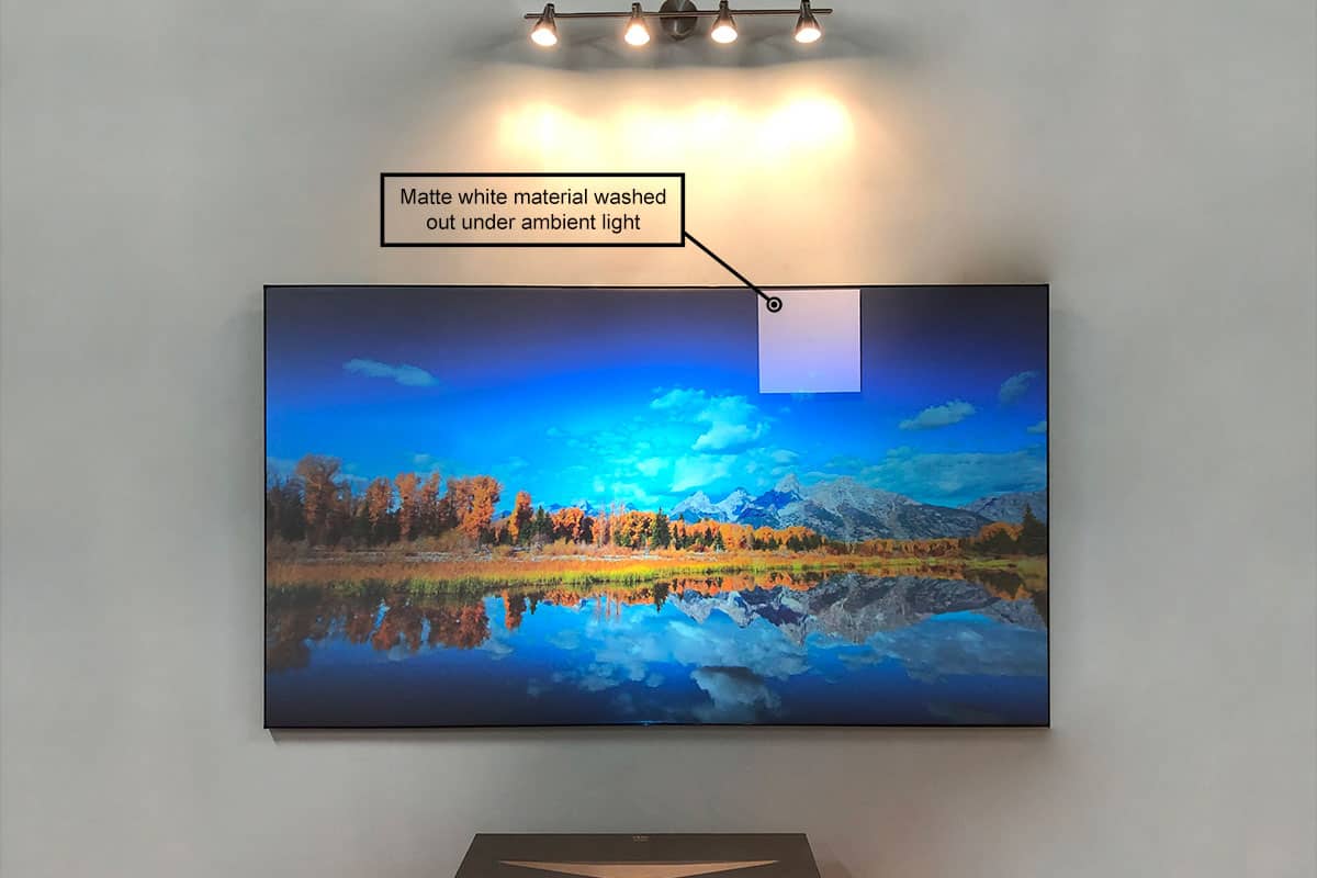 Elite Screens Aeon CLR 2 AR103H-CLR2 103-inch 16:9 Ceiling Light Rejecting Edge Free Fixed Frame Projection Screen