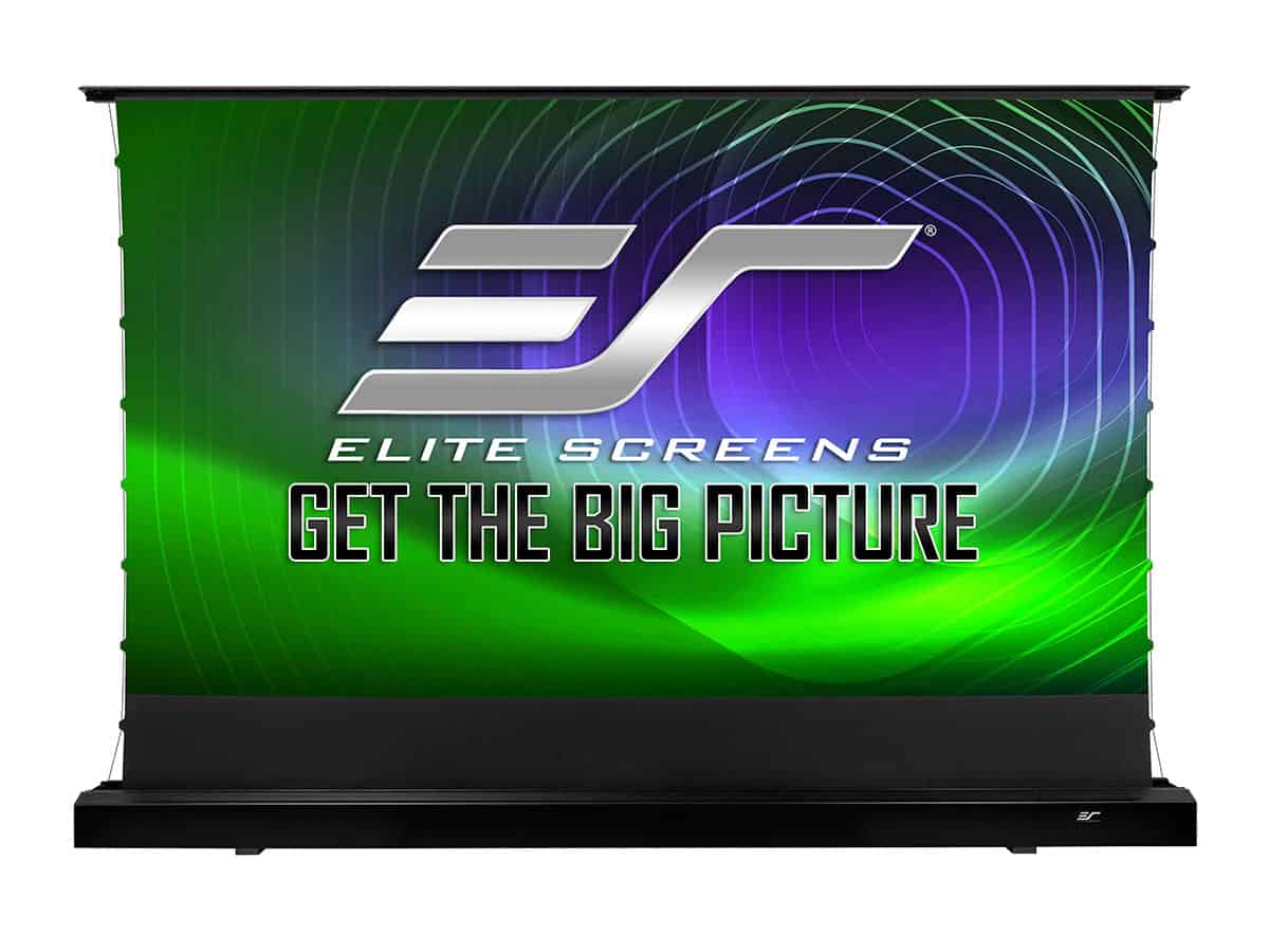 Elite Screens Kestrel Tab-Tension 3 CineGrey 4D FTE126H3-C4D 126-inch 16:9 ALR Electric Floor-Rising Tab-Tensioned Projection Screen