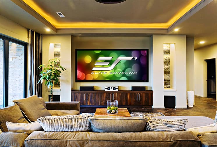 Elite Screens Sable Frame 2 ER128WH2 128-inch 16:9 Fixed Frame Projection Screen