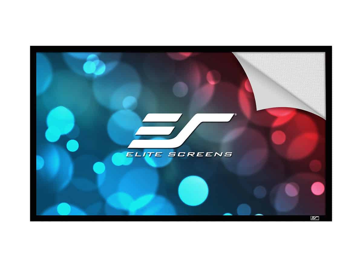 Elite Screens Sable Frame AcousticPro1080P3 ER96WH1W-A1080P3 96-inch 2.35:1 Acoustically Transparent Fixed Frame Projection Screen