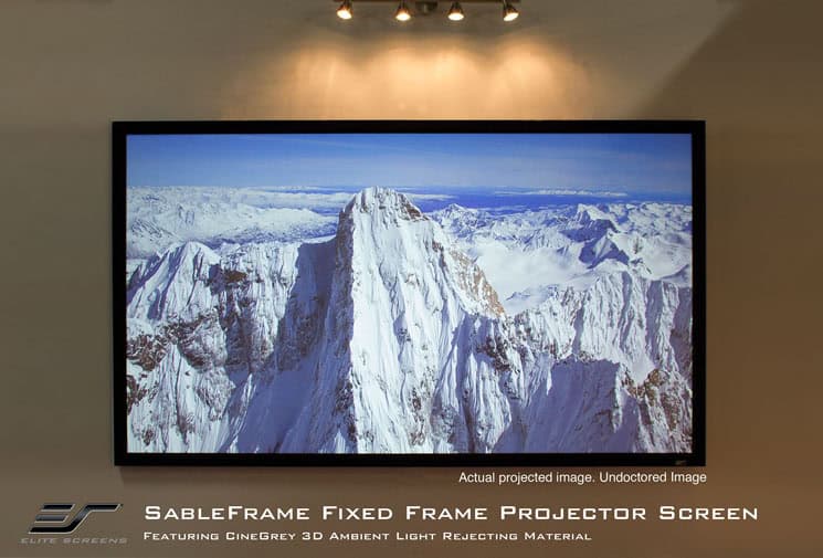 Elite Screens Sable Frame CineGrey 3D ER100DHD3 100-inch 16:9 ALR Fixed Frame Projection Screen