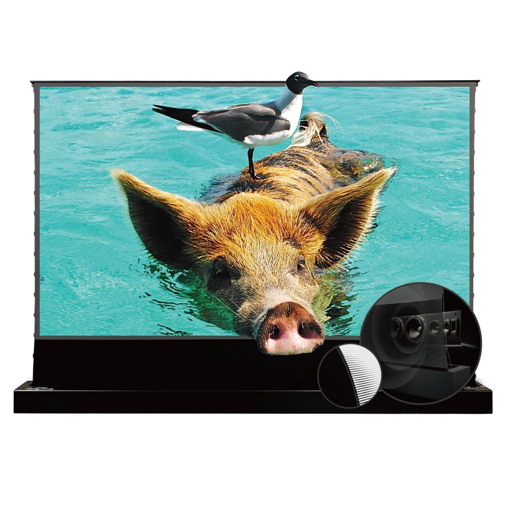 Vividstorm S Pro P VSDSTUST120HP 120-inch 16:9 Motorized Floor Rising UST ALR Acoustically Transparent Projector Screen