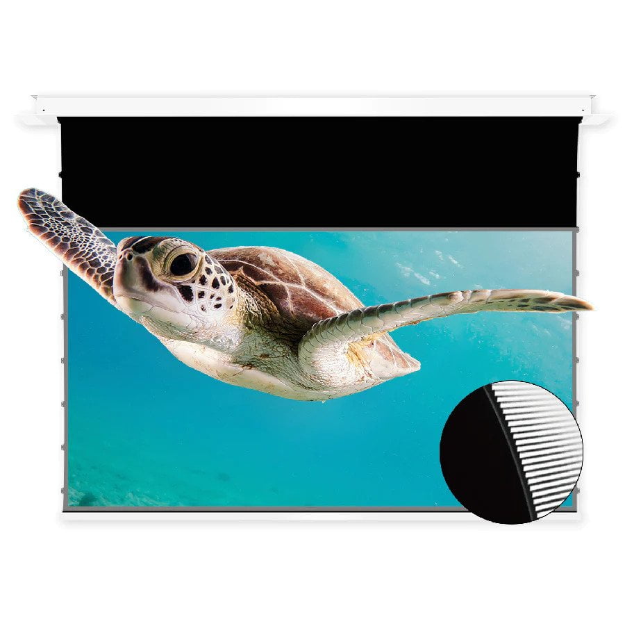 Vividstorm Phantom VPCLUST110HA 110-inch 16:9 Recessed In-Ceiling Motorized Tension UST ALR Projector Screen, Ceiling-Mount Version