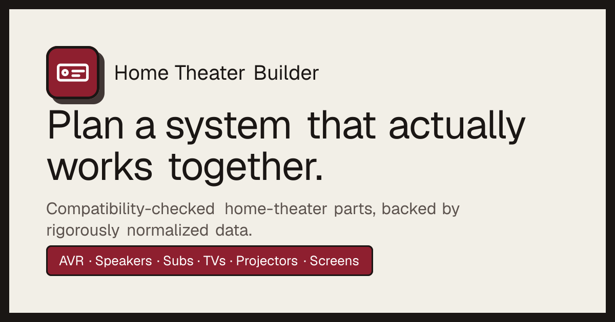 Home Theater Builder screenshot 1